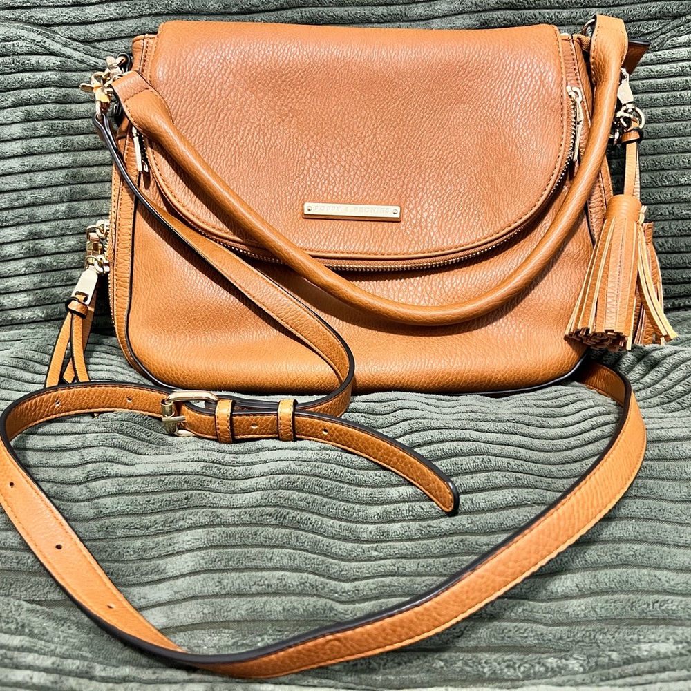 Poppy and Peonies Downtown Crossbody Bag Cognac